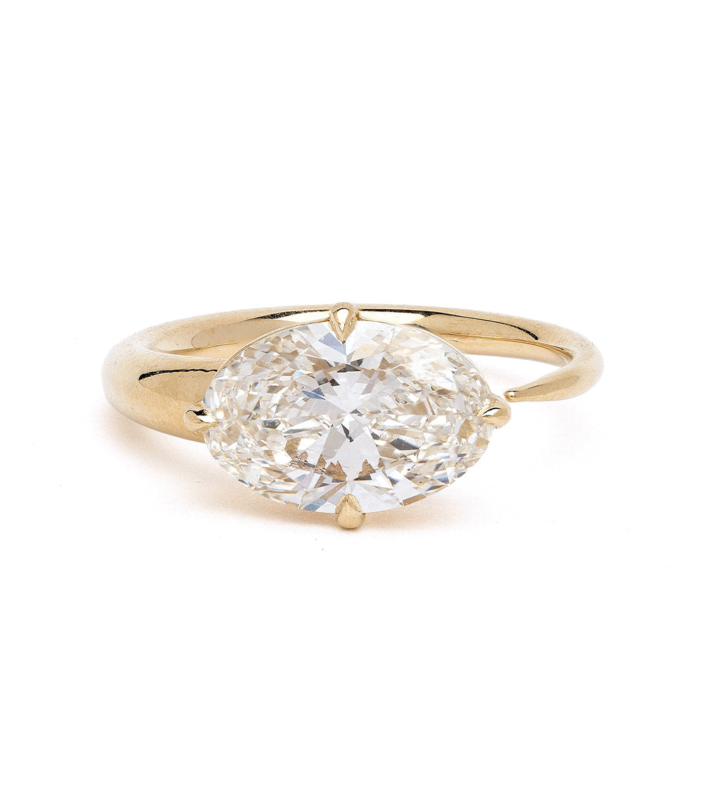 Sloane by SK-R86-EW-LGD-OB-2.67 gold engagement ring with oval-cut diamond solitaire center
