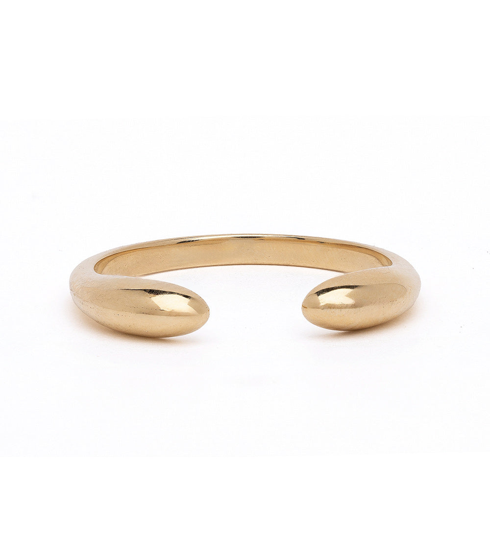 Double Comet Band NB-R2 gold band in 14K yellow gold with sleek double curved comet design