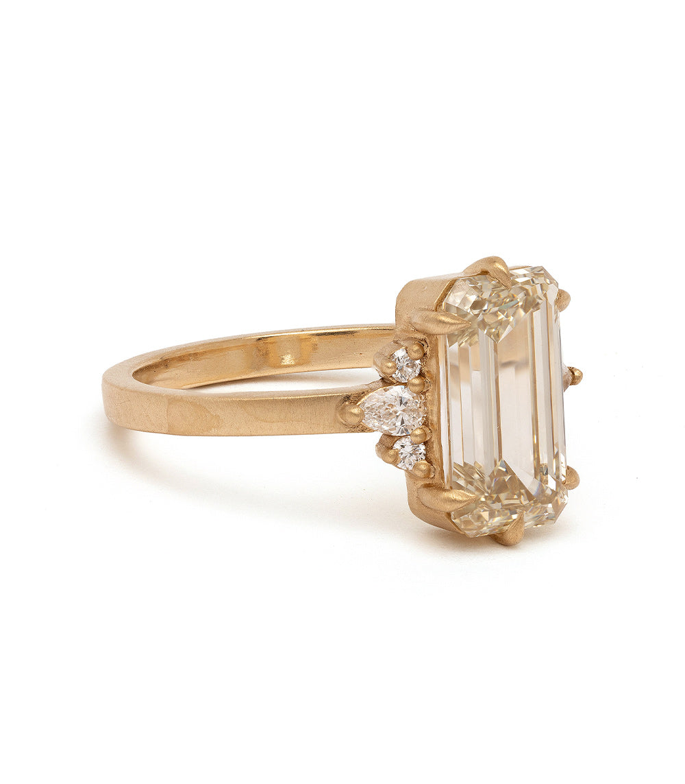 Melina SK-R72-CD-EC-2.53 engagement ring in gold with emerald-cut center stone, 3 stone engagement ring