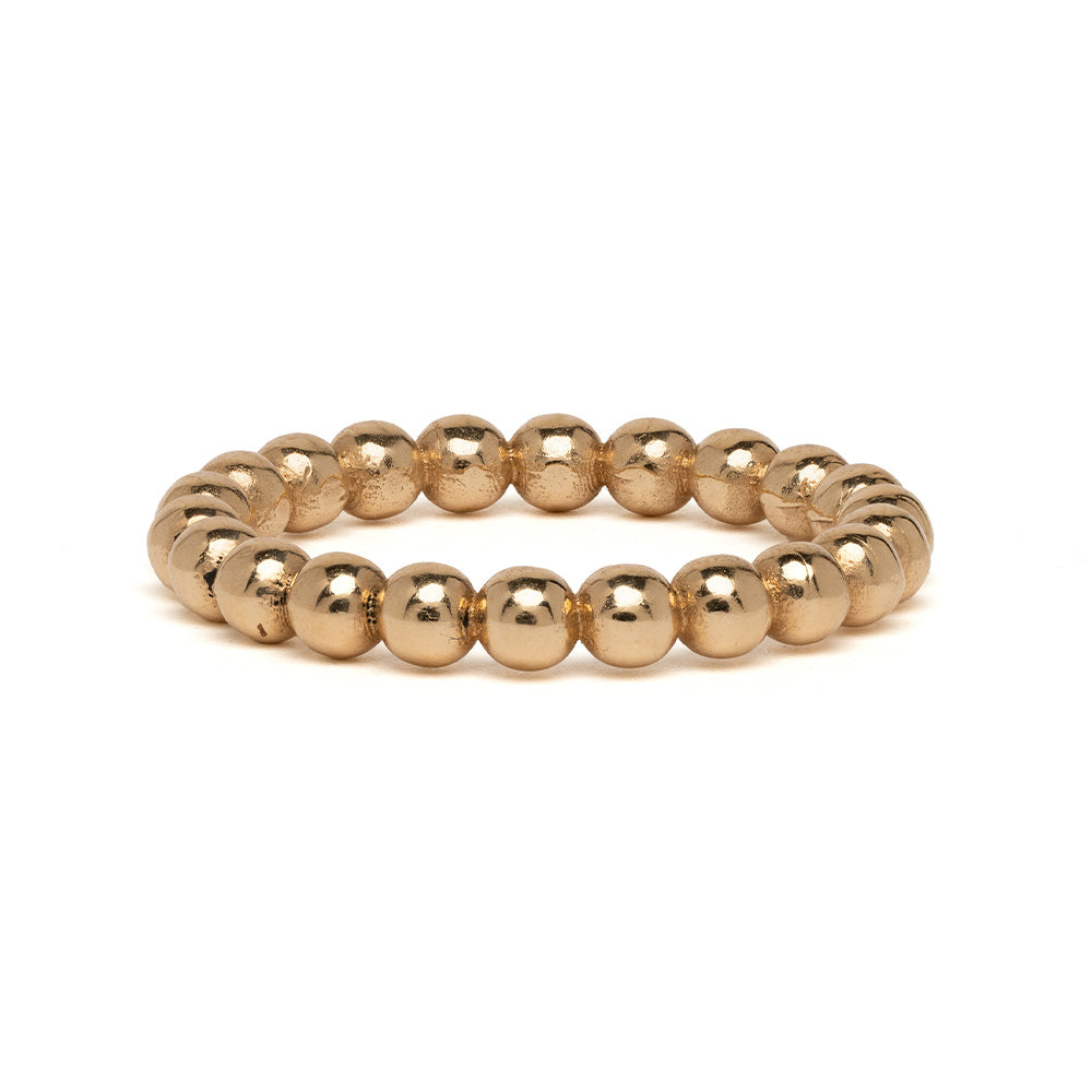 Bold Bubble Band SB-R7 14K yellow gold band with shiny finish and rounded bubble links