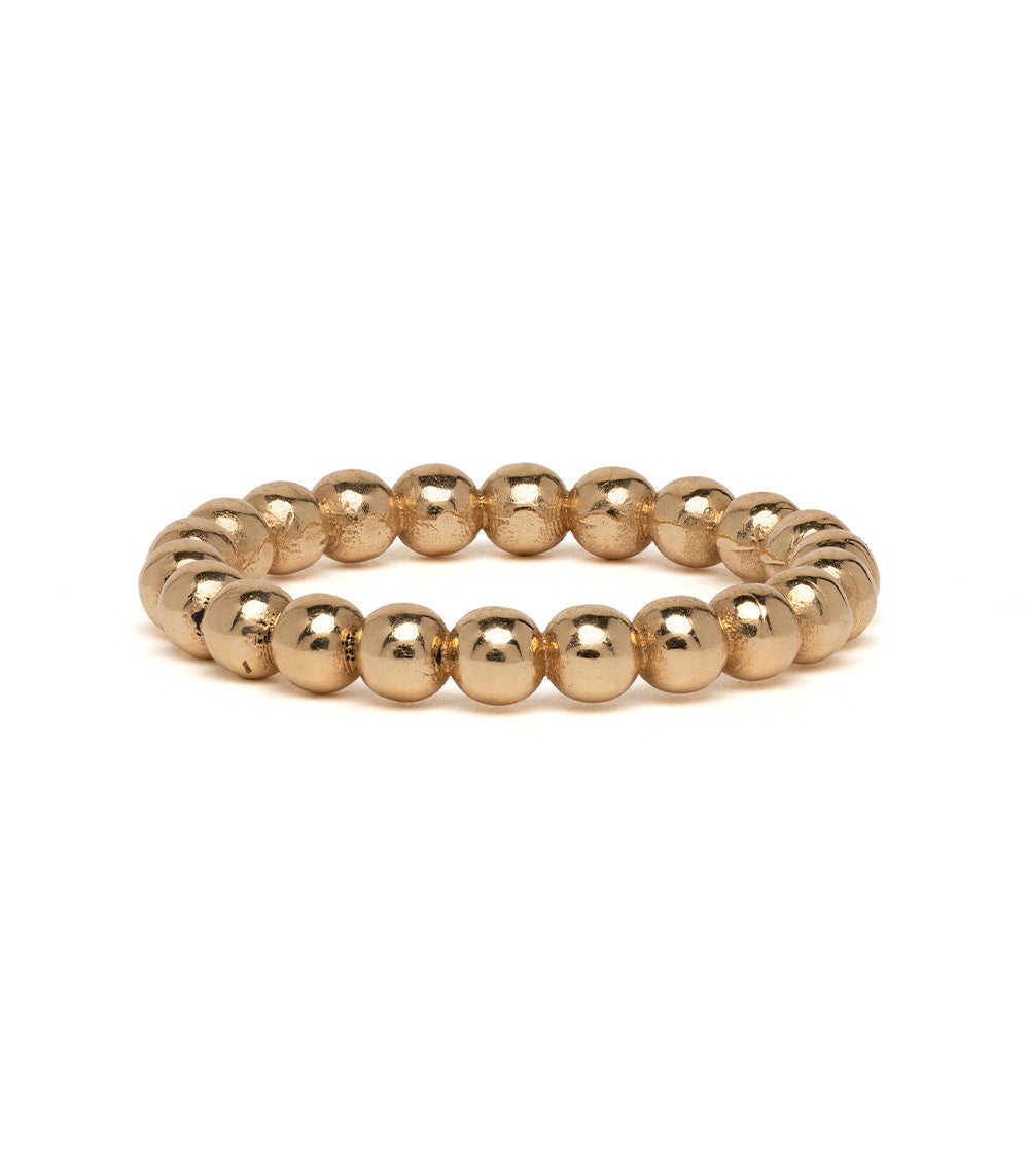 Bold Bubble Band SB-R7 14K yellow gold band with shiny finish and rounded bubble links