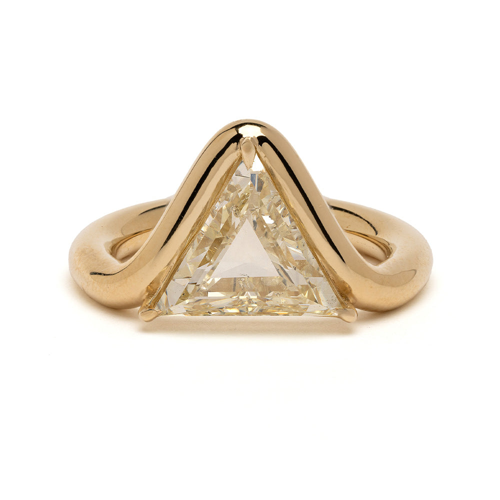 Aura SK-R120-CD-TSC-2.81 gold asymmetrical engagement ring with a unique engagement ring center stone