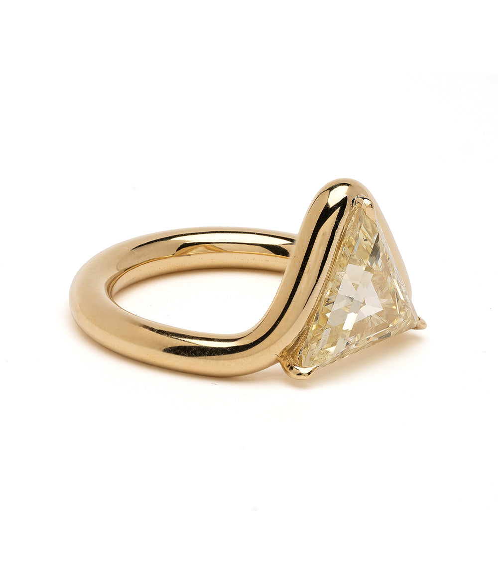 Aura by SK-R120-CD-TSC-2.81 gold engagement ring with faceted stone and polished band glossy