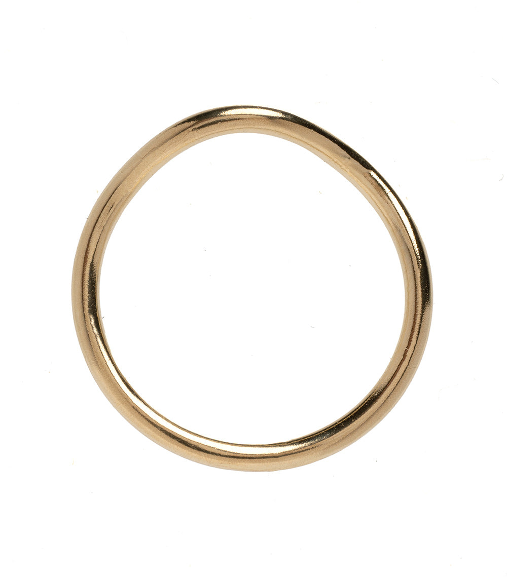 Mini Beau Band A-R31 ring band in 14K yellow gold with shiny polished shimmer finish.