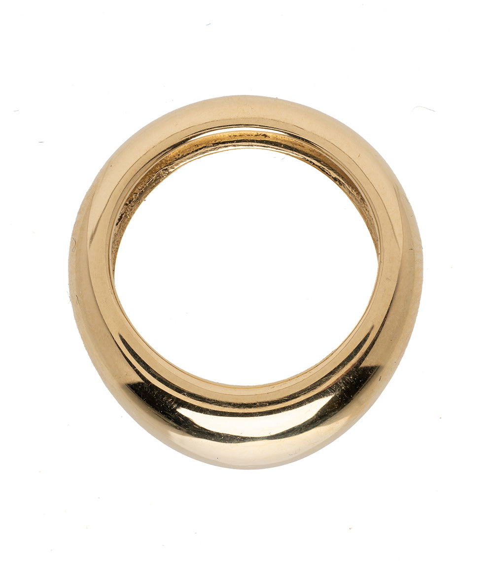 Bombé Melt Band by EGB-R20 gold band in 14K yellow gold with smooth matte-to-shiny finish