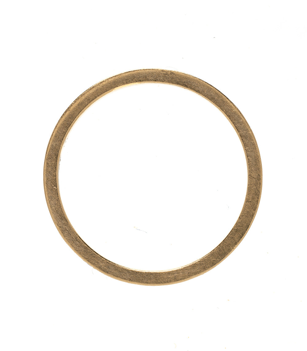 Glitterati by A-R21-2M band ring in 14K yellow gold with shiny finish, simple round profile.